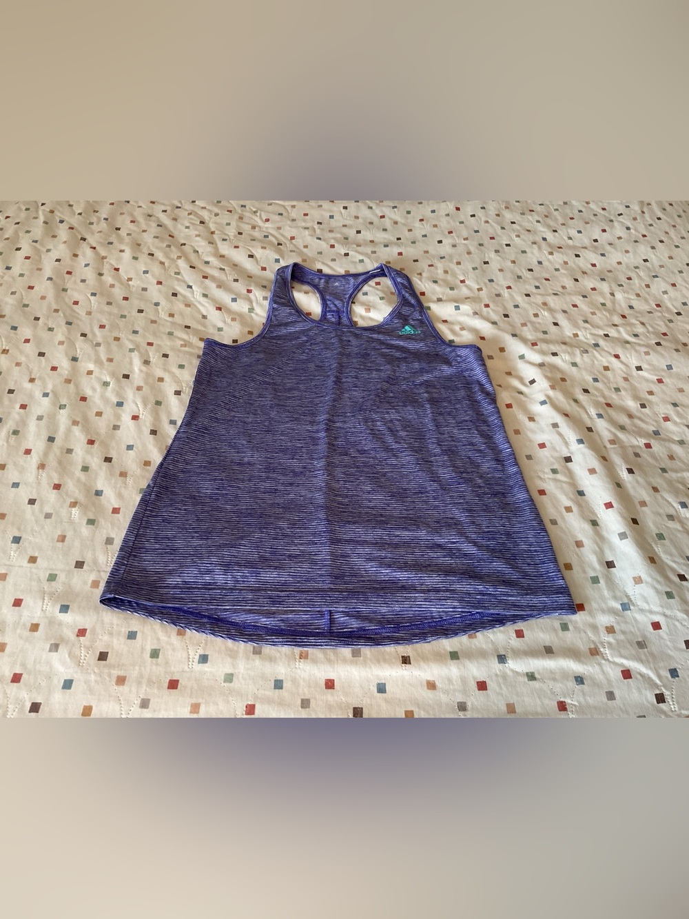 adidas Purple Heather Racerback Training Tank